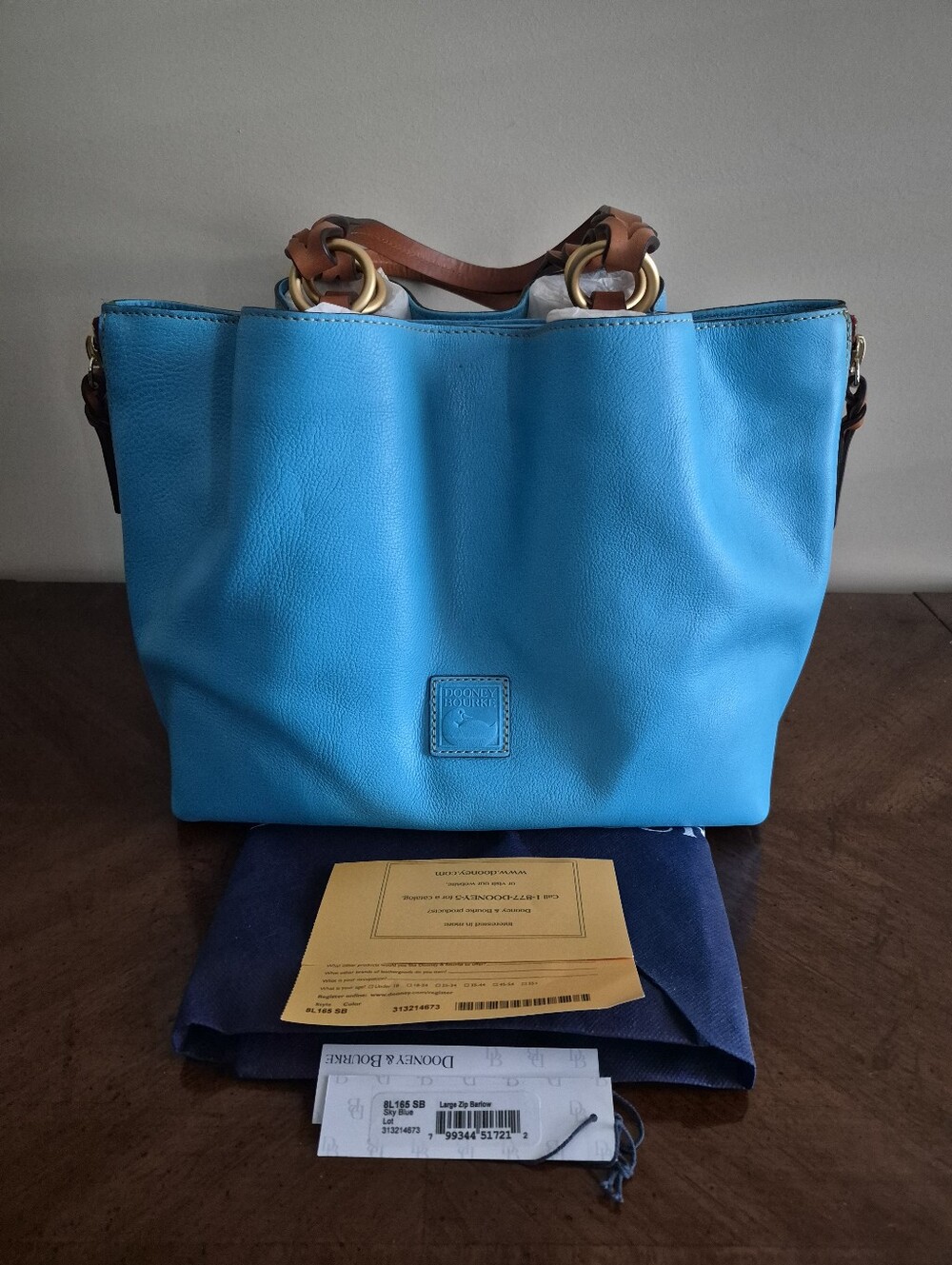 Dooney & Bourke Large Florentine Leathr Zup Barlow